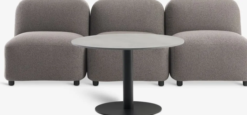 Conjuntos Mesa Y Sillas De Jardín|Muebles De Jardín>JYSK HELAGS + TANEConjunto jardín HELAGS negro + TANE 3 plazas arena oscuro