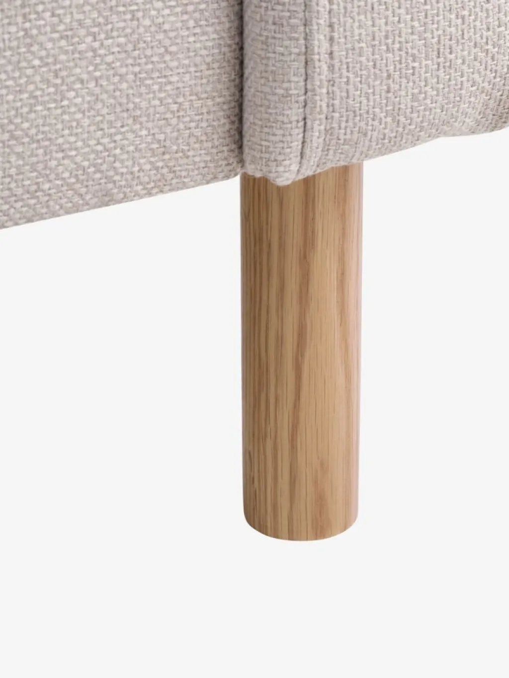 2 Plazas|3 Plazas>JYSK HELLERUPSofá HELLERUP chaise longue tela beis/roble natural