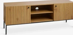 Muebles De TV>JYSK HEMDRUPMueble TV HEMDRUP 2 puertas color roble cálido/negro