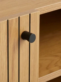 Muebles De TV>JYSK HEMDRUPMueble TV HEMDRUP 2 puertas color roble cálido/negro