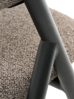 Sillas De Comedor>JYSK HINDEVADSilla de comedor HINDEVAD tela marrón claro/negro