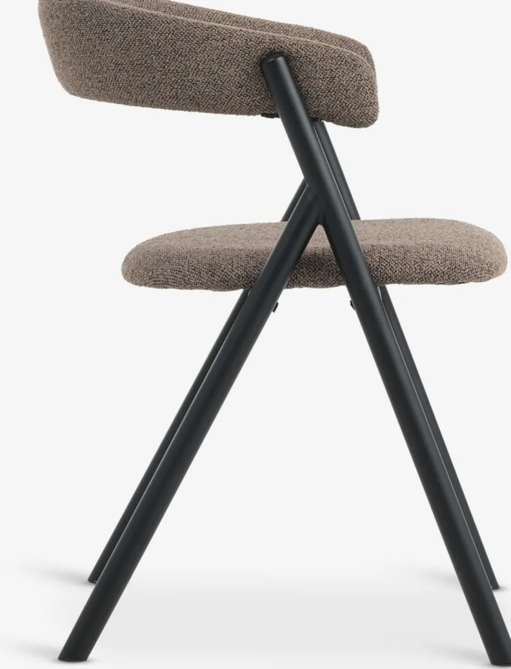 Sillas De Comedor>JYSK HINDEVADSilla de comedor HINDEVAD tela marrón claro/negro