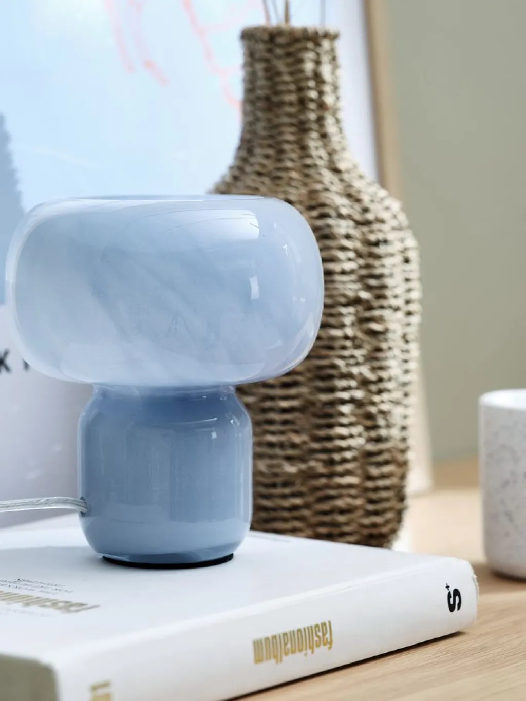 Lámparas>JYSK HJARNELámpara de mesa HJARNE Ø16xA18cm azul