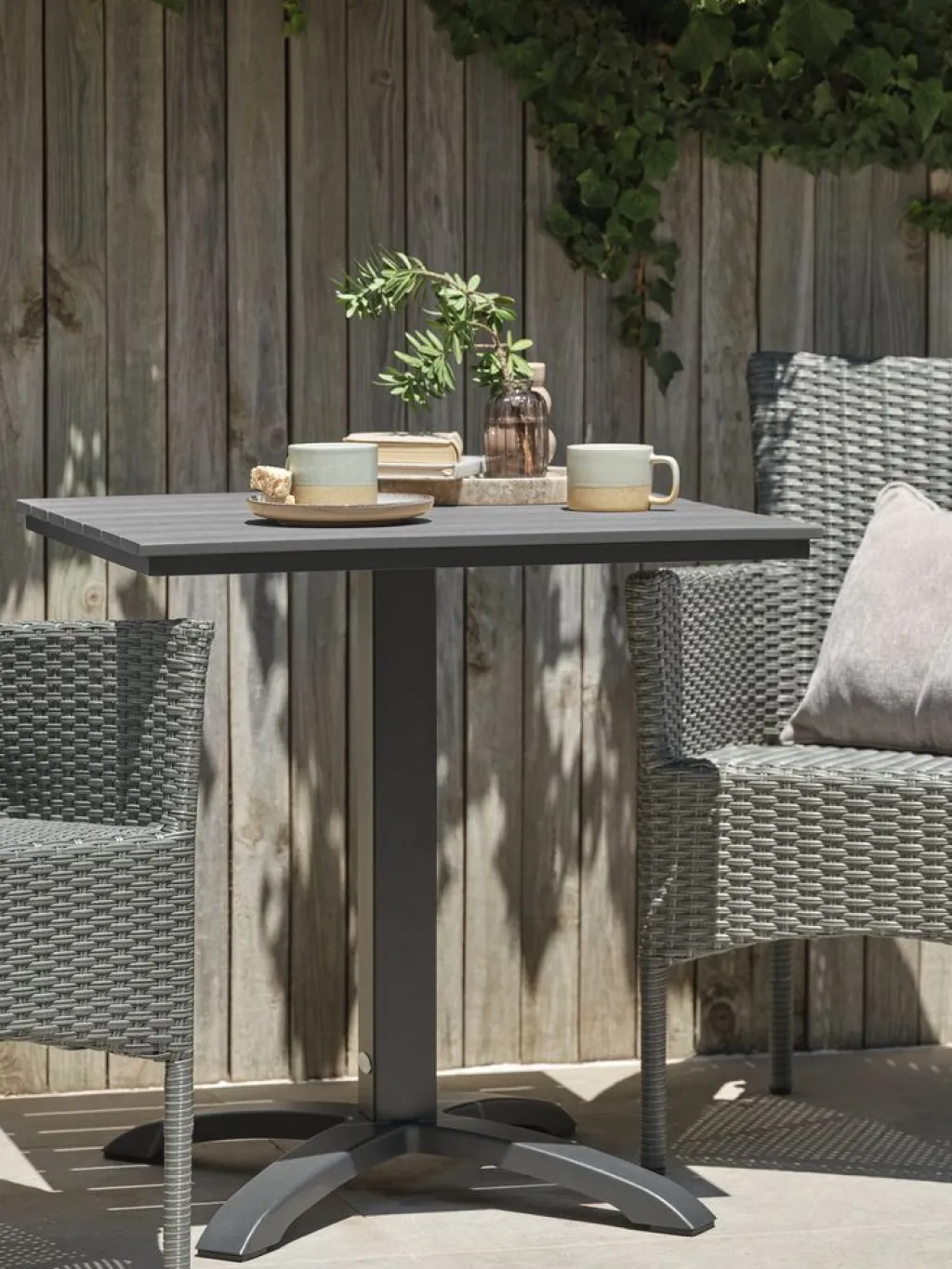 Mesas De Jardín>JUTLANDIA HOBROMesa de balcón HOBRO A70xL70 Gris