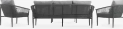 Conjuntos Mesa Y Sillas De Jardín|Muebles De Jardín>JUTLANDIA HOLMESTRANDConjunto muebles jardín HOLMESTRAND 5 plazas Gris