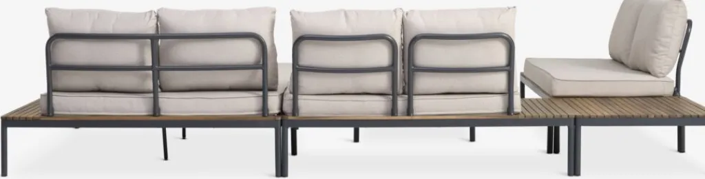 Conjuntos Mesa Y Sillas De Jardín|Muebles De Jardín>JYSK HOUConjunto jardín HOU chaise longue 6 plazas madera dura