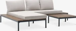 Conjuntos Mesa Y Sillas De Jardín|Muebles De Jardín>JYSK HOUConjunto jardín HOU con chaise longue 3 plazas madera dura
