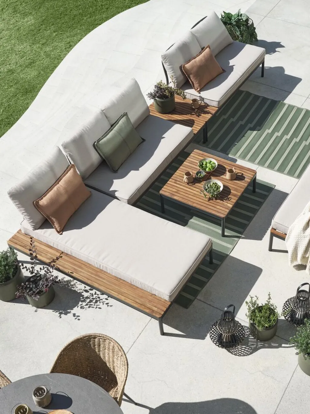 Muebles De Jardín>JYSK HOUMódulo de jardín sofá HOU 2 plazas madera dura