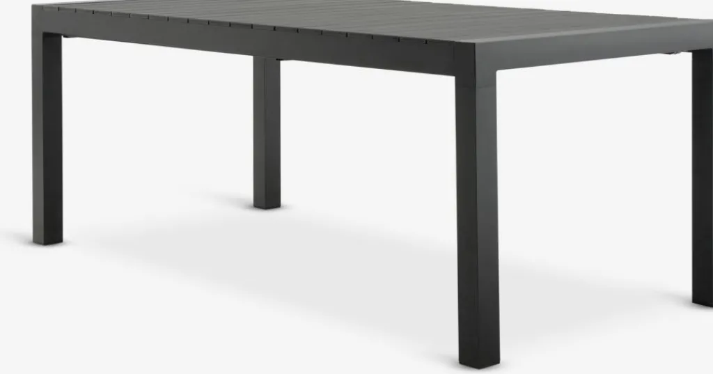 Conjuntos Mesa Y Sillas De Jardín>JYSK HSTEHAVE + KRISTIANSTADMesa HESTEHAVE L205/275 negro + 4 sillas KRISTIANSTAD verde
