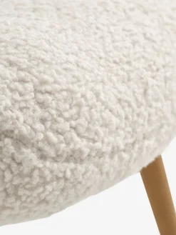 Sillones>JYSK HUNDESTEDSillón HUNDESTED felpa blanco crudo/color roble natural Blanco roto