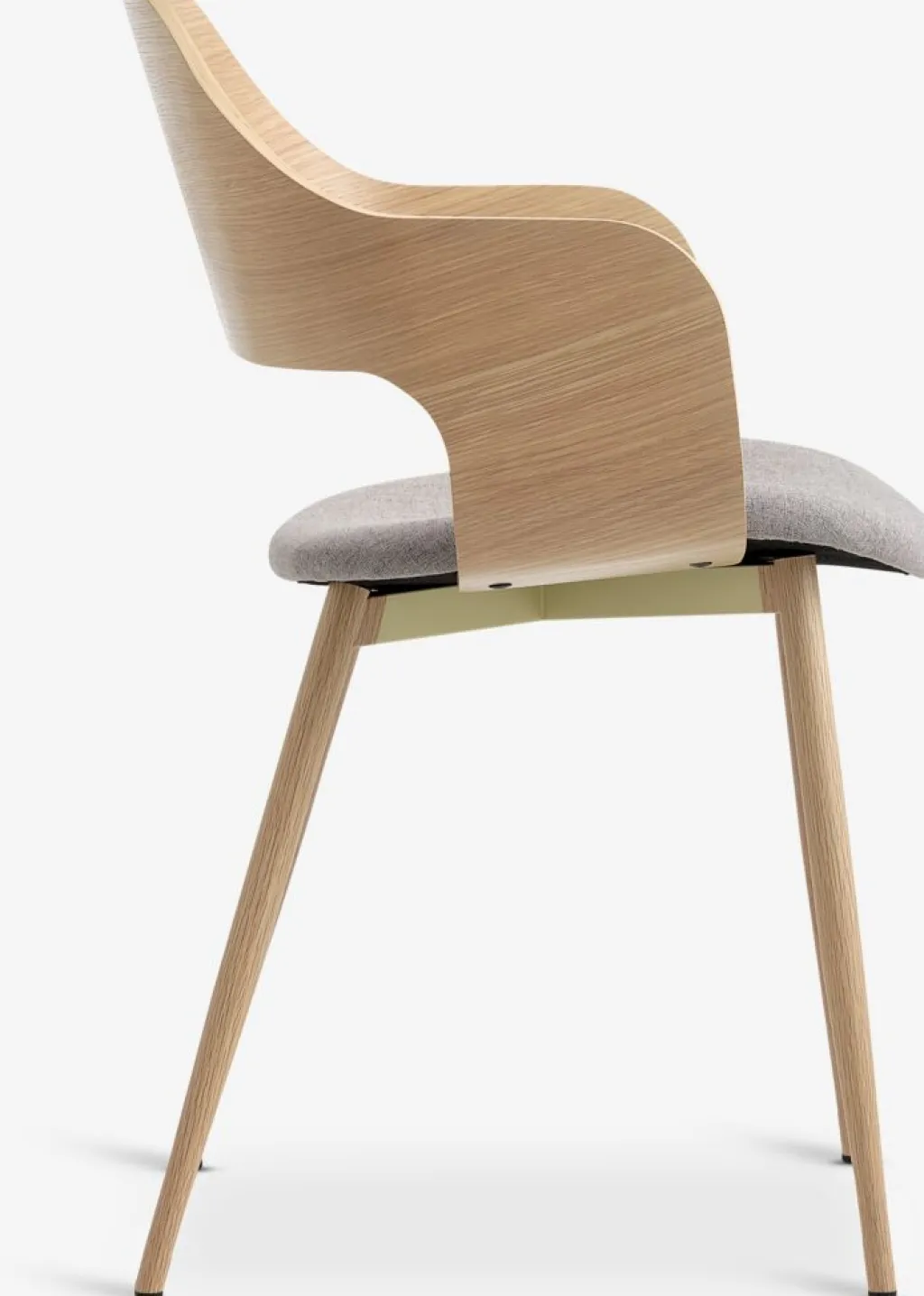 Sillas De Comedor>Royal Oak HVIDOVRESilla de comedor HVIDOVRE /tela gris claro Roble claro