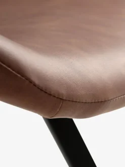 Sillas De Comedor>JYSK HYGUMSilla de comedor HYGUM giratoria polipiel marrón/negro Coñac