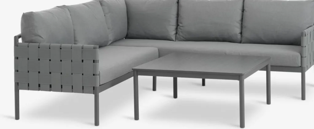 Conjuntos Mesa Y Sillas De Jardín|Muebles De Jardín>JUTLANDIA IANOConjunto muebles jardín IANO 5 plazas gris