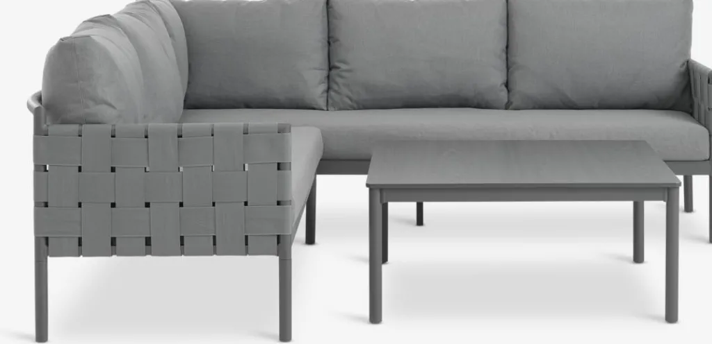 Conjuntos Mesa Y Sillas De Jardín|Muebles De Jardín>JUTLANDIA IANOConjunto muebles jardín IANO 5 plazas gris