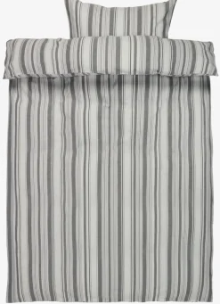 Juegos De Funda Nórdica>KRONBORG IDAGOLDJuego funda nórdica hilo teñido IDA 155x220 blanco/negro