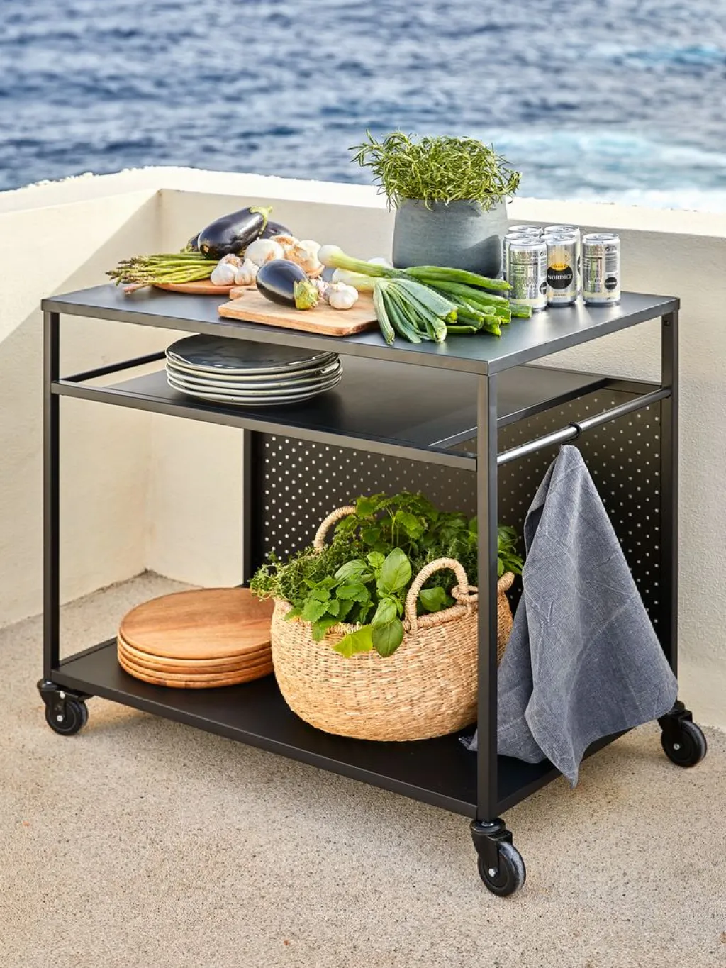 Decoración De Jardín>JYSK INDSLEVMesa de barbacoa INDSLEV A50xL90 negro