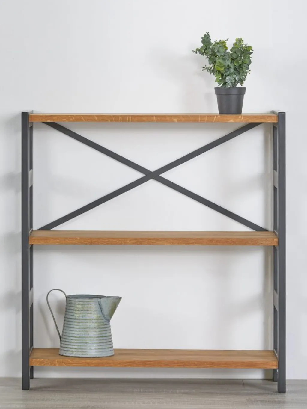 Estanterias Y Librerías|Estanterias Y Librerías>Royal Oak INTRUPEstantería INTRUP ancha 3 estantes negro/roble natural Roble natural+Negro