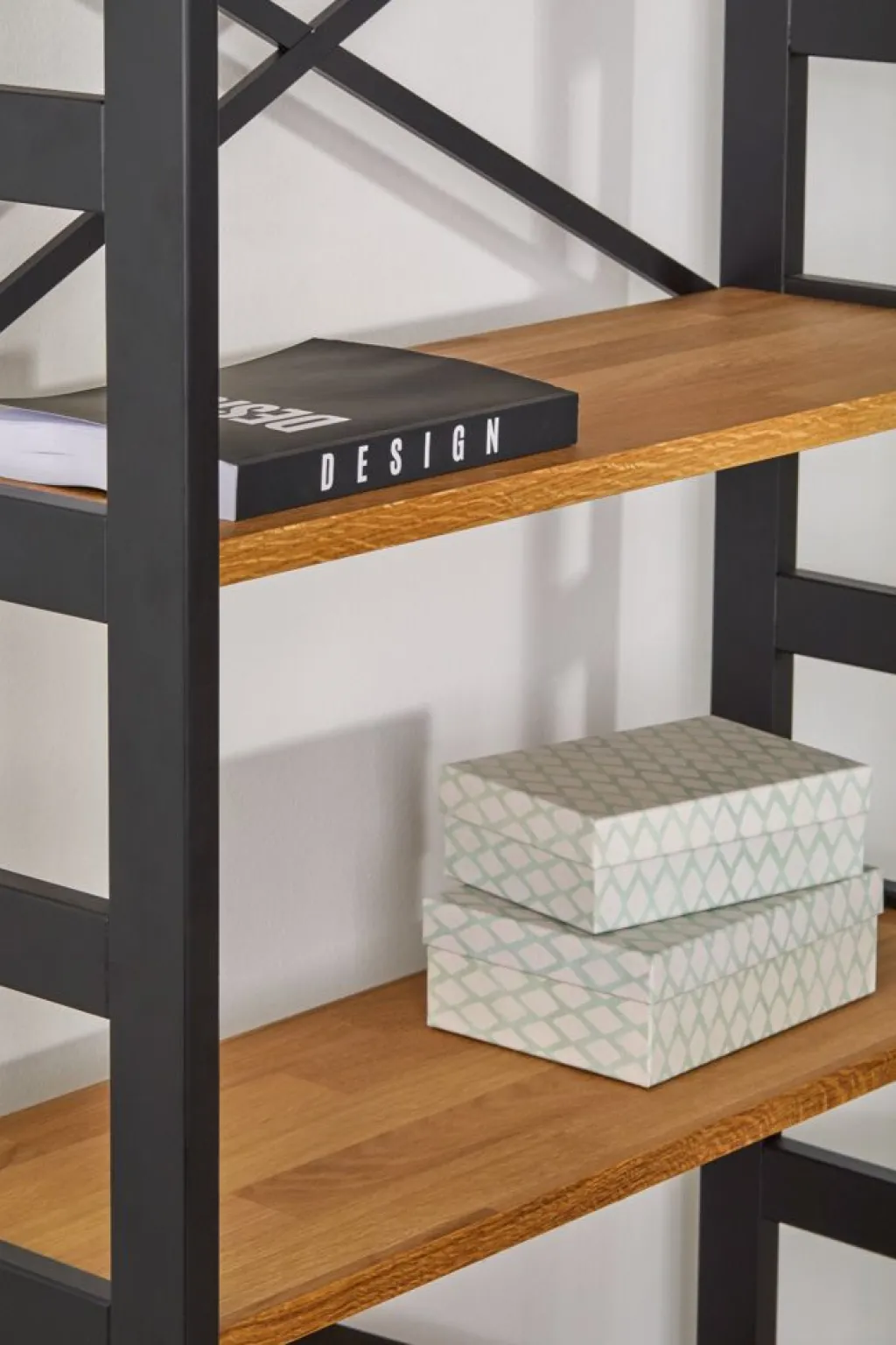 Estanterias Y Librerías|Estanterias Y Librerías>Royal Oak INTRUPEstantería INTRUP ancha 6 estantes negro/roble natural Roble natural+Negro