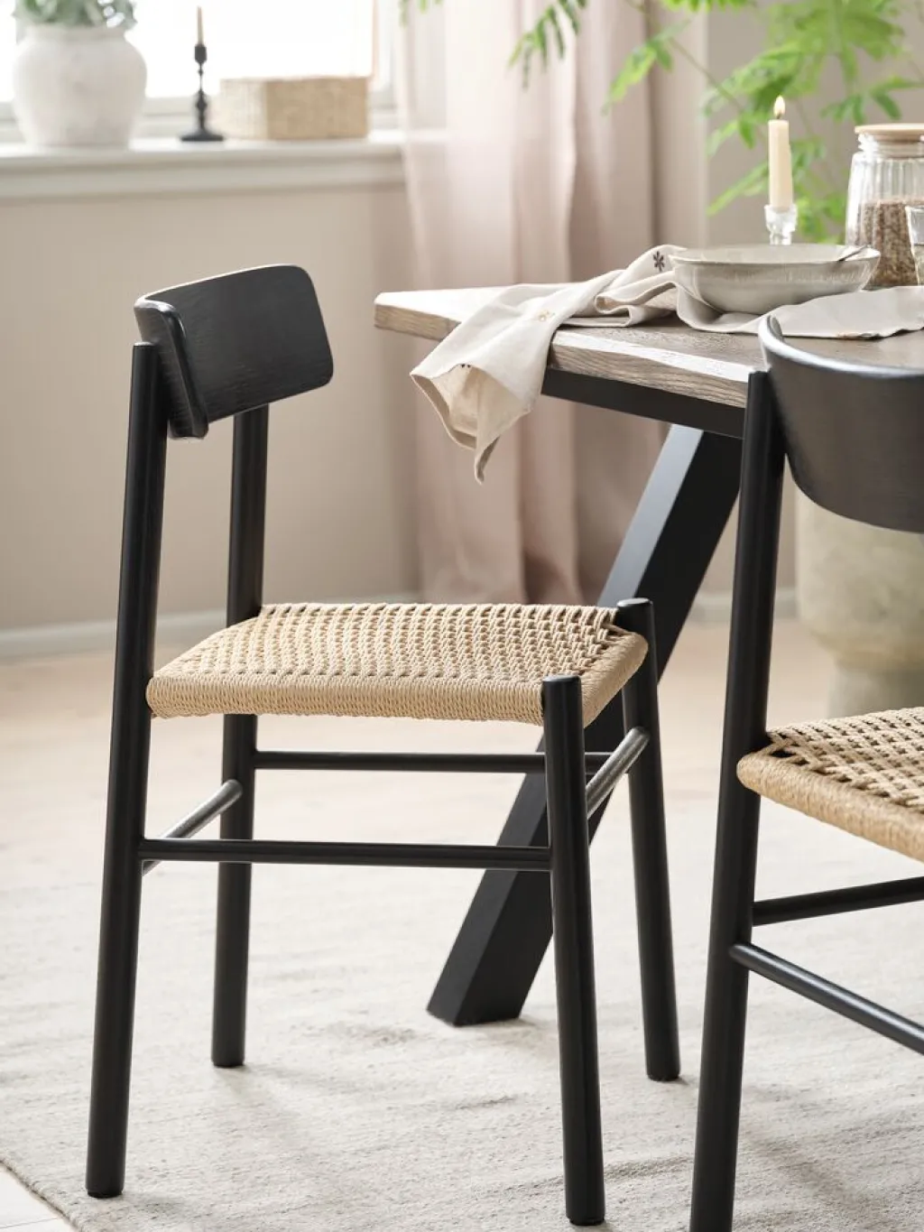 Sillas De Comedor>JYSK ISLEVSilla de comedor ISLEV /natural Negro
