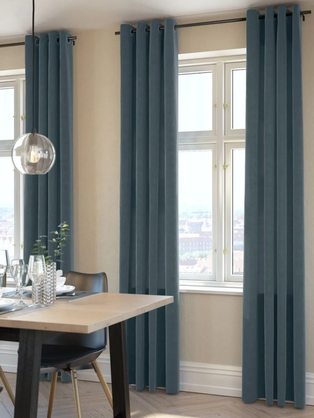 Cortinas Gruesas>JYSK ISTERENCortina ISTEREN 1x140x300 empolvado Azul