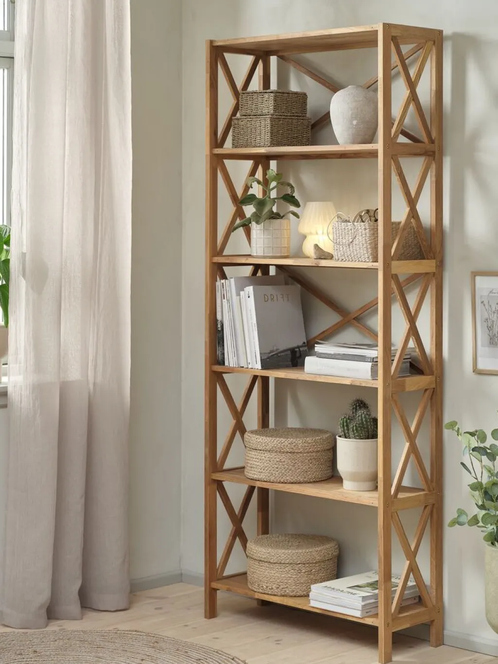 Estanterias Y Librerías|Estanterias Y Librerías>Royal Oak JANNERUPEstantería JANNERUP ancha 6 estantes roble natural