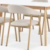 Mesas De Comedor|Conjuntos De Comedor>JYSK JEGIND + EJSINGMesa JEGIND L130 blanco + 4 sillas EJSING beis/roble natural