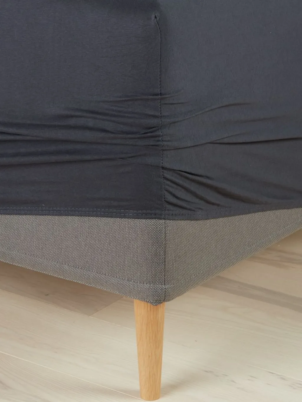Sábanas Para Colchones|Sábanas Para Toppers>JYSK JENNYPLUSSábana bajera ajustable jersey JENNY 90x200x35 antracita Gris antracita