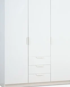 Armarios|Todos Los Armarios>JYSK JENSLEVArmario JENSLEV 144x176 3 puertas 3 cajones Blanco