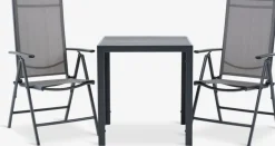 Conjuntos Mesa Y Sillas De Jardín>JYSK JERSORE + MELLBYMesa JERSORE L70 + 2 sillas MELLBY negro
