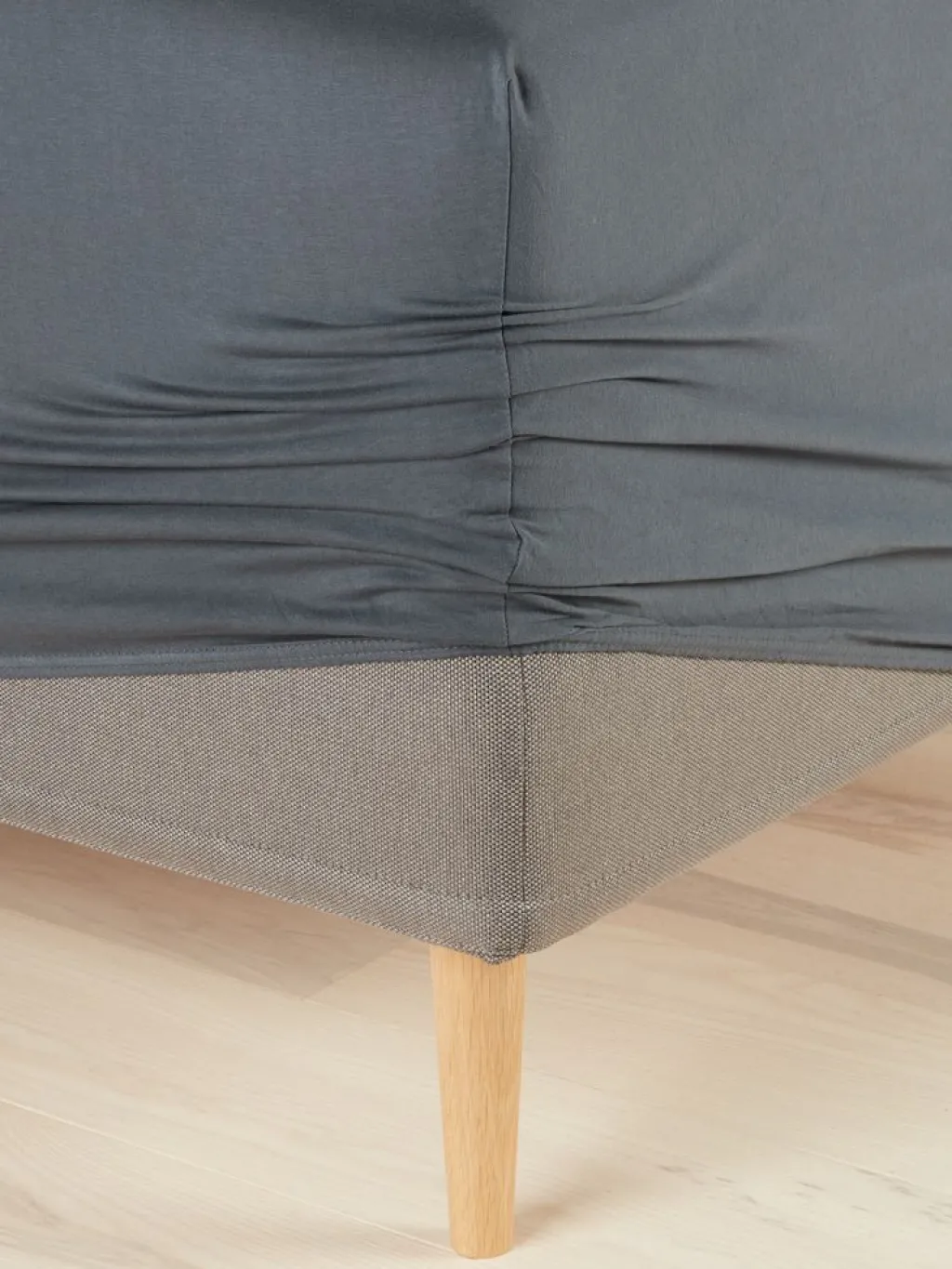 Sábanas Para Colchones|Sábanas Para Toppers>KRONBORG JETTEGOLDSábana bajera ajustable de jersey JETTE 90x200x35 Gris