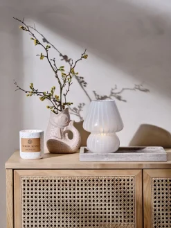 Iluminación Decorativa>JYSK JONNYLámpara a pilas JONNY Ø15xA18cm blanco con temporizador