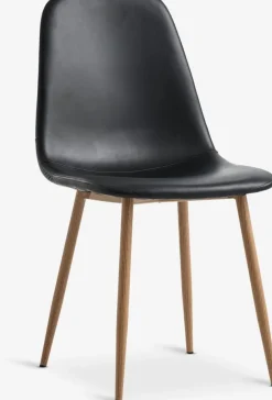 Sillas De Comedor>JYSK JONSTRUPSilla de comedor JONSTRUP polipiel /roble natural Negro
