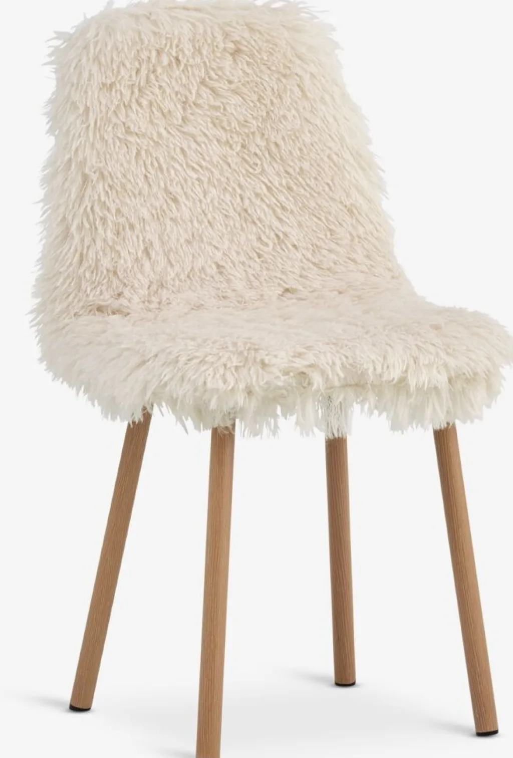 Sillas De Comedor>JYSK JONSTRUPSilla de comedor JONSTRUP felpa blanco crudo/color roble Blanco roto