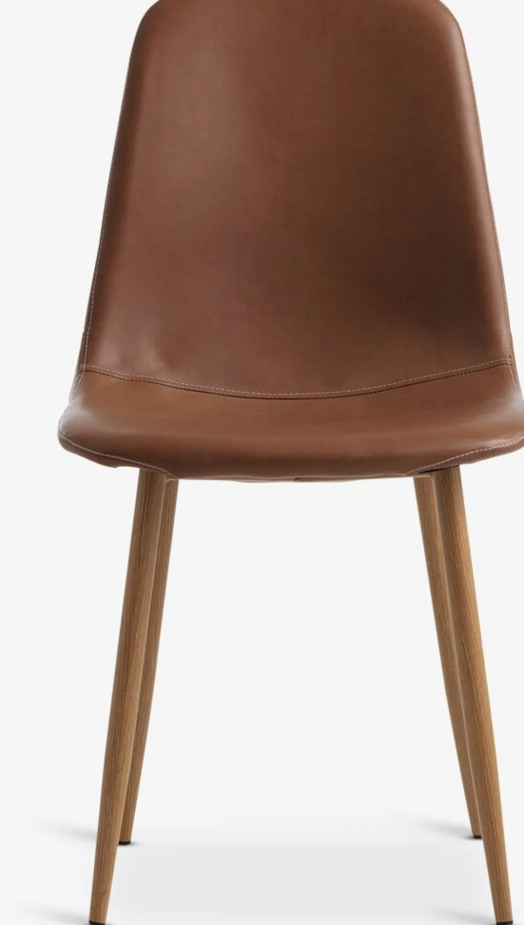 Sillas De Comedor>JYSK JONSTRUPSilla de comedor JONSTRUP polipiel marrón/roble natural Coñac