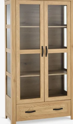 Vitrinas|Vitrinas>JYSK JUNGENVitrina JUNGEN 2 puertas 1 cajón color roble cálido