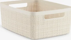 Todas Las Cestas|Almacenaje De Plástico>JYSK JUTECesta JUTE 4,5L plástico blanco crudo