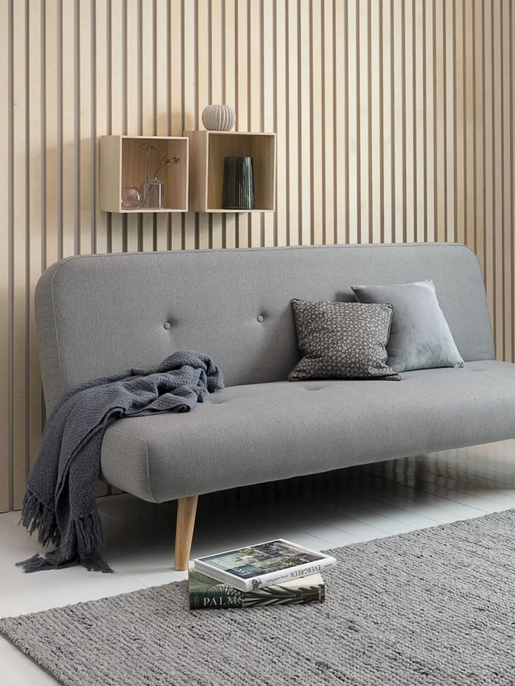 Sofás Cama|Sofás Cama>JYSK JUVRESofá cama JUVRE tela /natural Gris claro