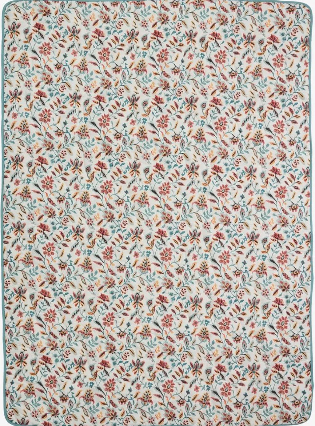 Mantas>JYSK KAMILLEManta acolchada KAMILLE 140x200 blanco/turquesa