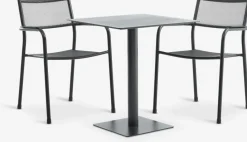 Conjuntos Mesa Y Sillas De Jardín>JYSK KAPPRUET + HEMSEDALMesa KAPPRUET L65 + 2 sillas HEMSEDAL negro