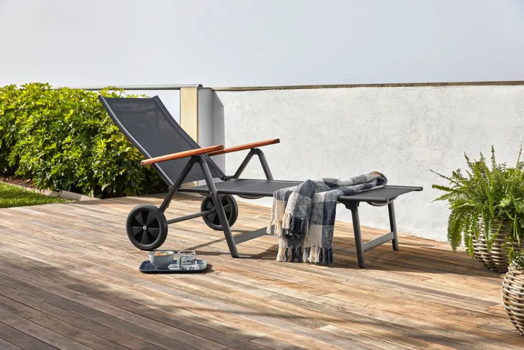 Muebles De Jardín|Tumbonas>JUTLANDIA KARLSHAMNTumbona KARLSHAMN A81xL190 gris oscuro