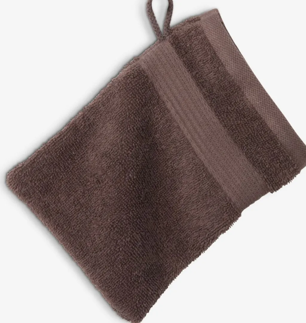 Toallas De Lavabo|Toallas De Manos>KRONBORG KARLSTADGOLDManopla de baño KARLSTAD 15x21 Marrón oscuro