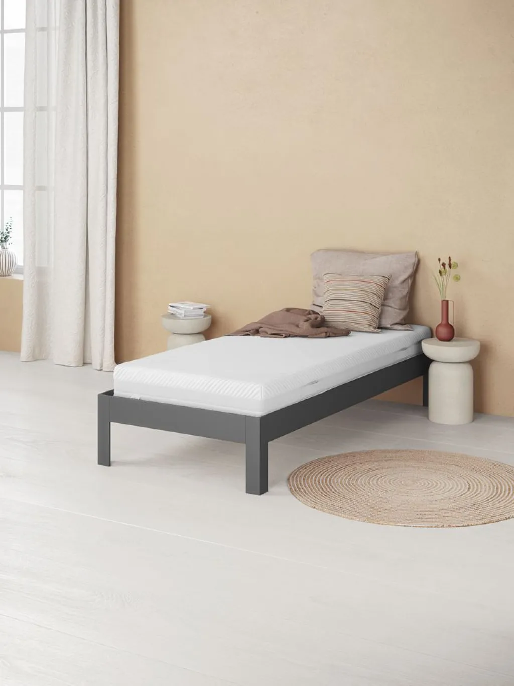 Estructuras De Cama|90 X 190 Cm>JYSK KILDENEstructura cama KILDEN 90x200 oscuro Gris