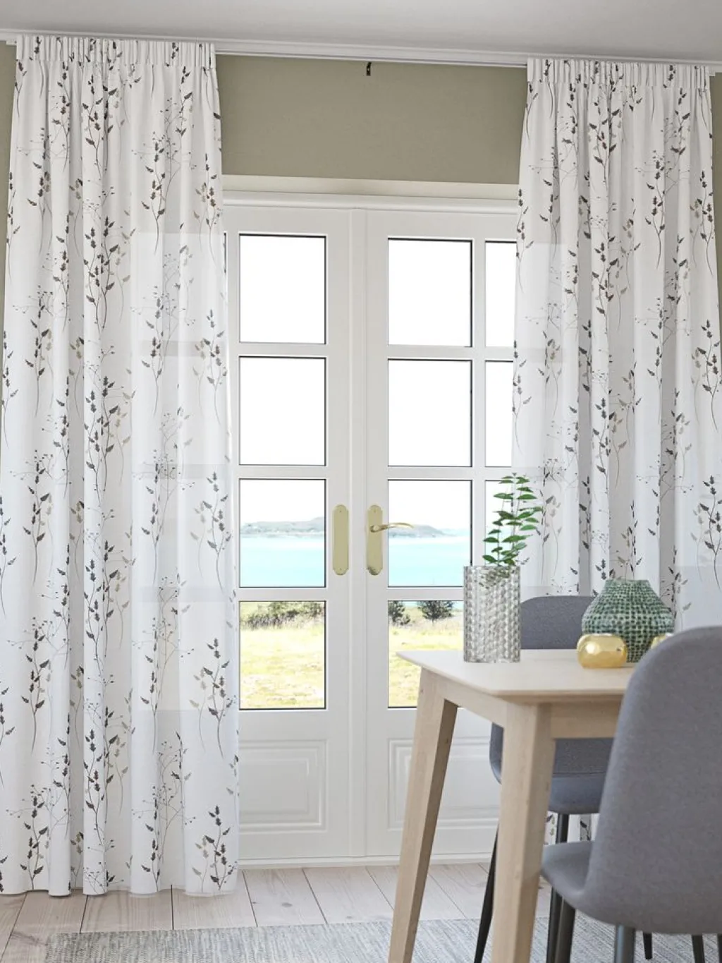 Cortinas Traslúcidas>JYSK KINNCortina KINN 1x140x300 flores