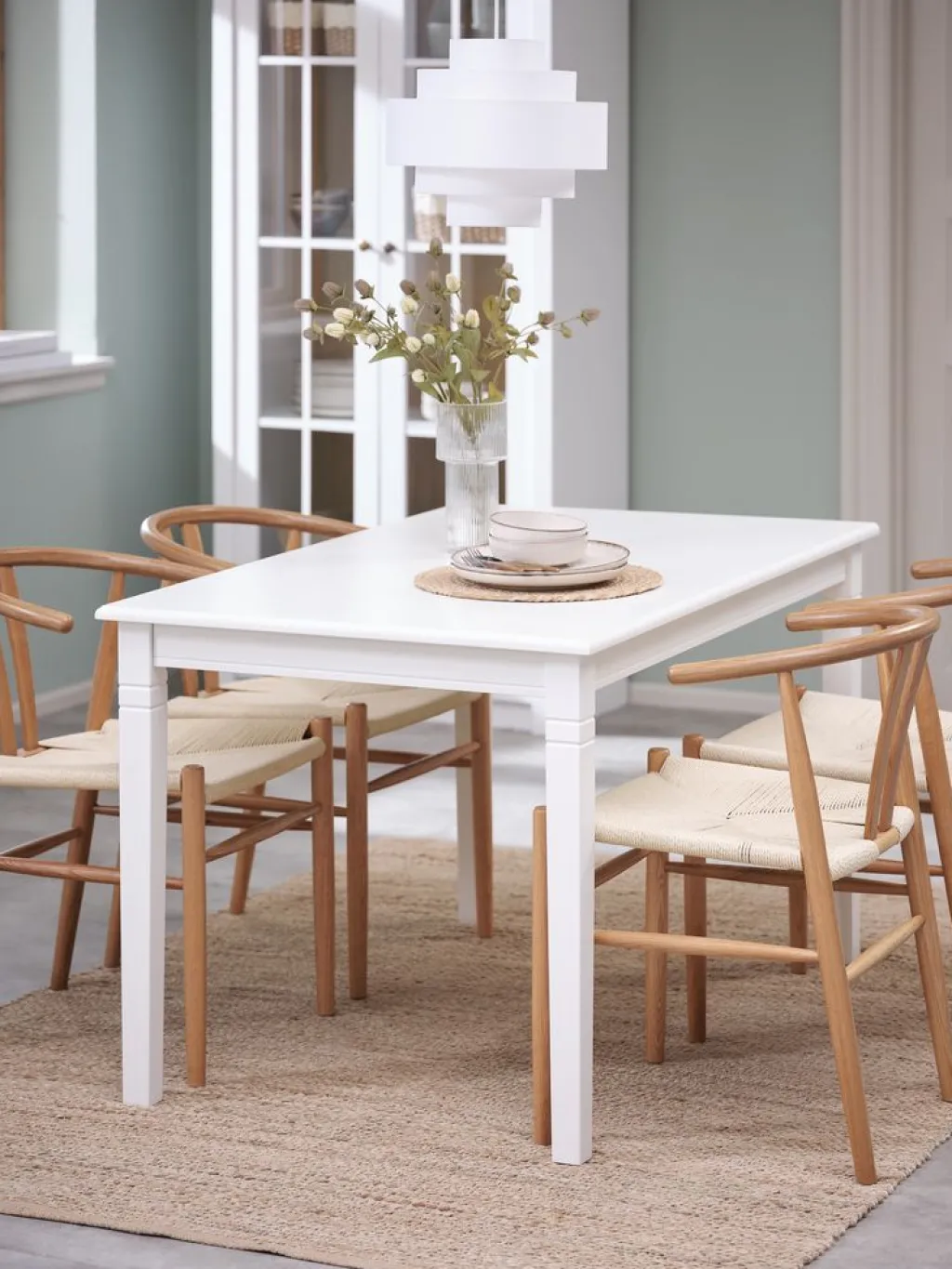 Mesas De Comedor>JYSK KIRKEBYMesa de comedor KIRKEBY 80x130/220 blanco