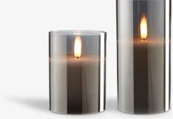 Velas LED>JYSK KLAUSVela pilar LED KLAUS Ø8xA15cm gris