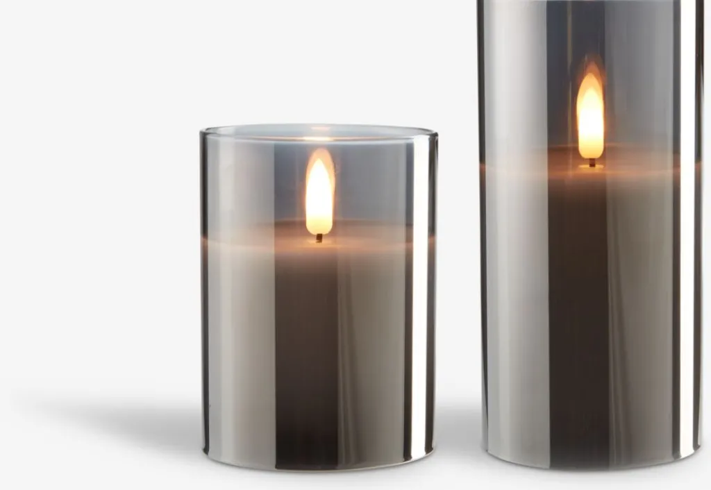 Velas LED>JYSK KLAUSVela pilar LED KLAUS Ø8xA15cm gris