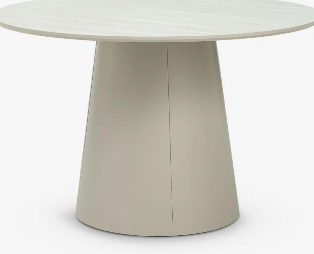 Mesas De Comedor>JYSK KLIPLEVMesa de comedor KLIPLEV Ø120 color travertino/beis Travertino+Beige