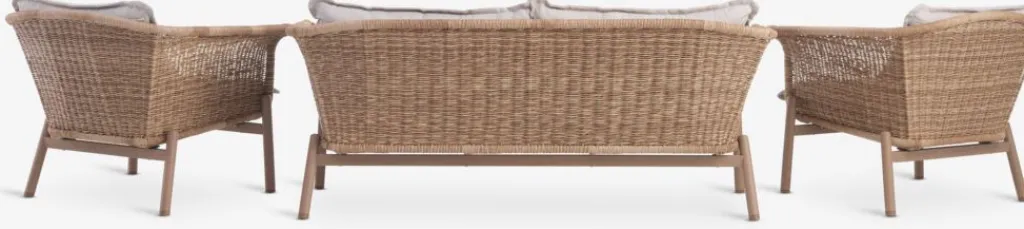 Conjuntos Mesa Y Sillas De Jardín|Muebles De Jardín>JYSK KOEPINGConjunto muebles jardín KOEPING 4,5 plazas natural