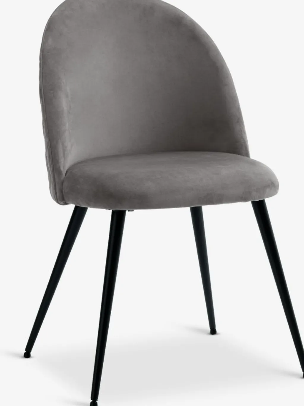 Sillas De Comedor>JYSK KOKKEDALSilla de comedor KOKKEDAL terciopelo gris/negro
