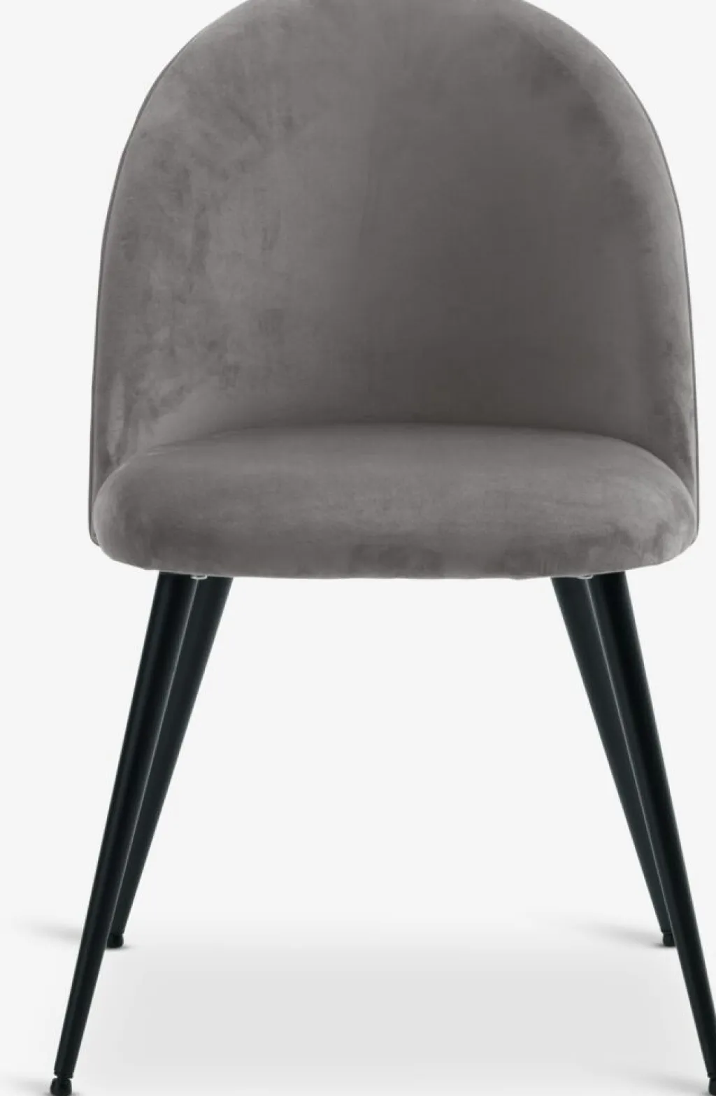 Sillas De Comedor>JYSK KOKKEDALSilla de comedor KOKKEDAL terciopelo gris/negro